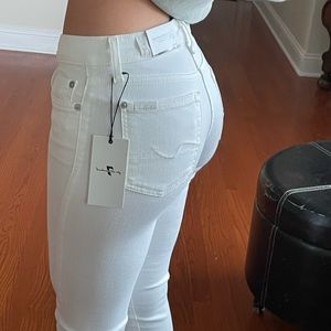 7 For All Mankind White Jeans